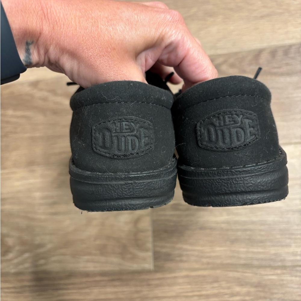 Hey Dude Black Kids Woven Slip-On Sneakers - Picture 2 of 4